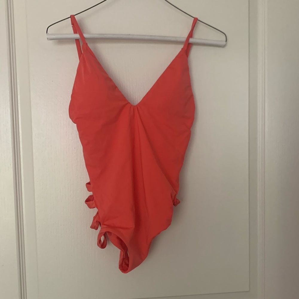 Malai Coral One Peice Peek a boo Size: Small